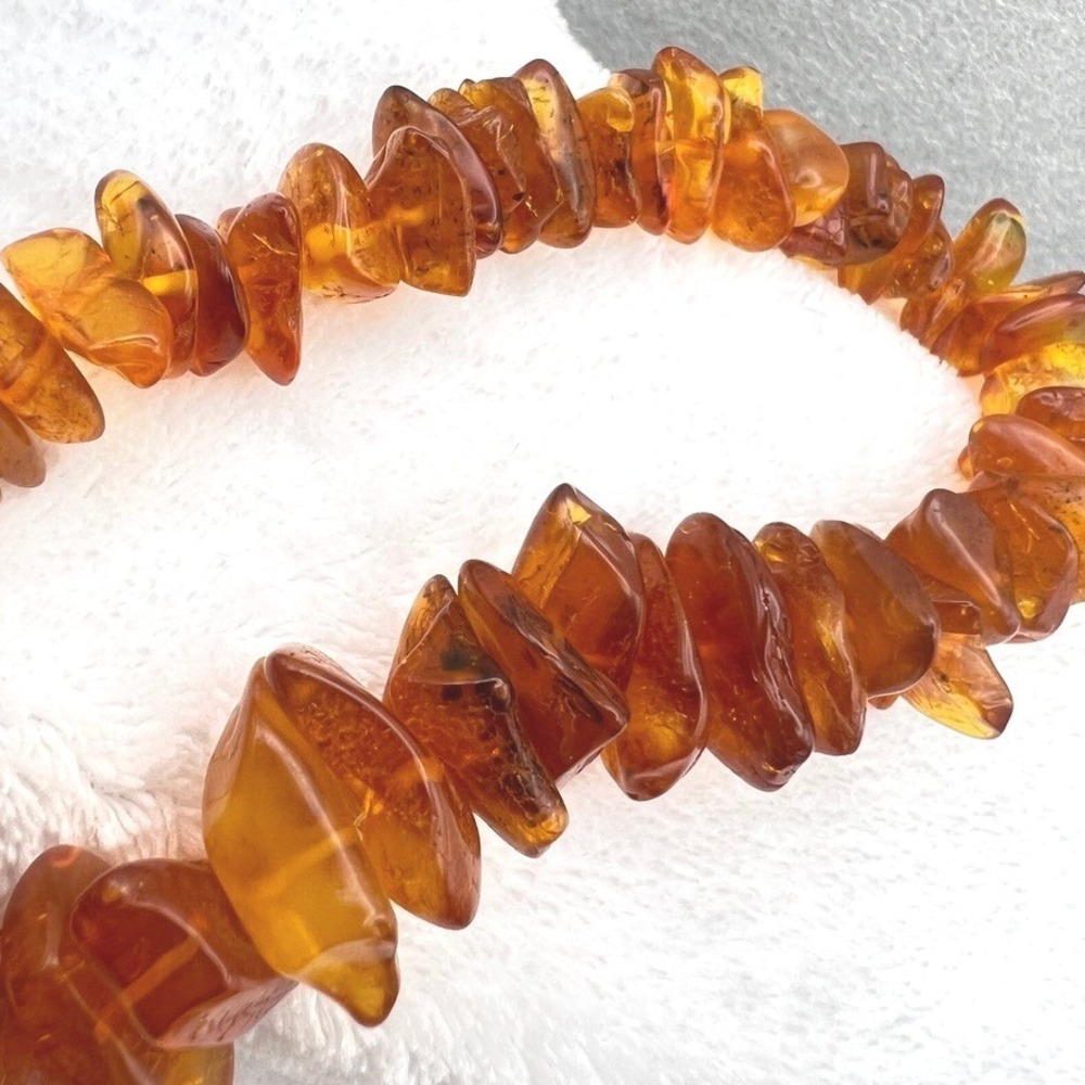 Vintage Baltic Amber Nugget Necklace Honey Yellow Cognac Barrel Clasp 31g 16 - Picture 7 of 11